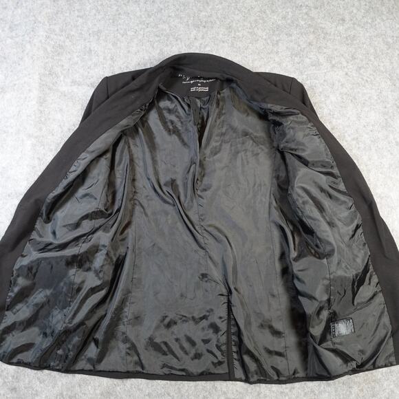 Norma Kamali Blazer Womens Medium Boyfriend Jacket One Button Minimalist Classic - Picture 5 of 10